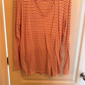 Isabel Maternity by Ingrid & Isabel Red and White Striped Long Sleeve Top